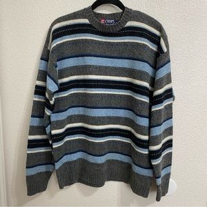 Vintage Chaps Ralph Lauren Striped Sweater, Medium